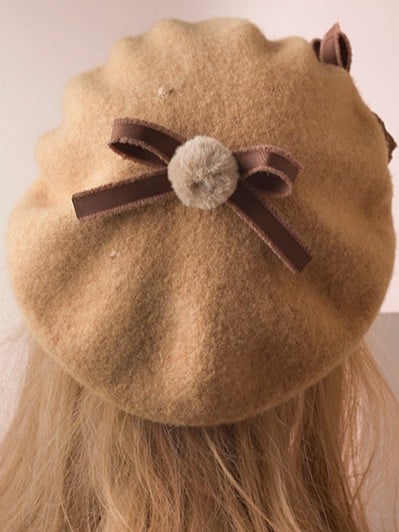 Sweet 7 Bowknot Color Beret Lolita Options