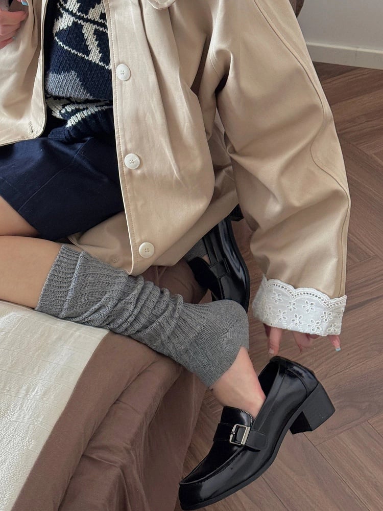 Ribbed Warmers Slouchy Leg