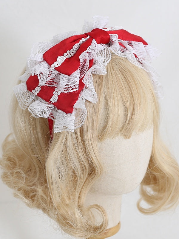 8 Colors Sweet Lolita Multi-layer Bowknot Lace-trimmed KC