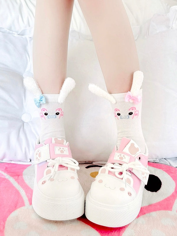 Cute 3 Cotton Options Bunny Design Socks