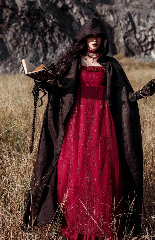 Red Cathedral Empire Waist Dress Gothic Lolita JSK