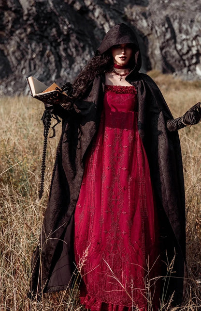 Red Cathedral Empire Waist Dress Gothic Lolita JSK