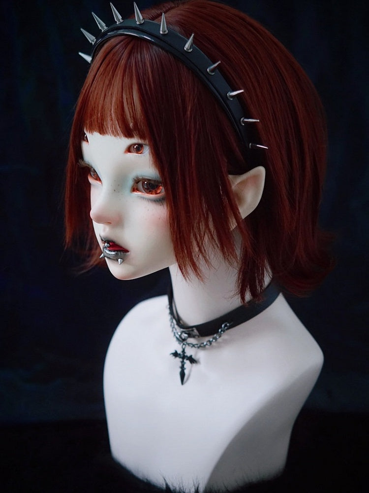 Punk Black KC Headband with Spike Accents - Strange Sugar
