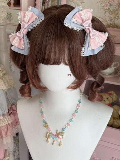 Trim Hairclip 3 Color Options Lace Bowknot