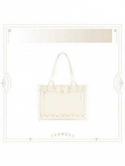 BJD Doll Bag with Bow and Lace-Up Details - Salt Tea