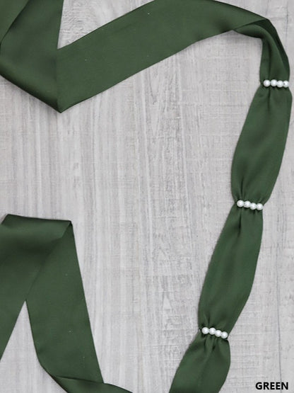 18 Color Options Lolita Belt Pearl Satin