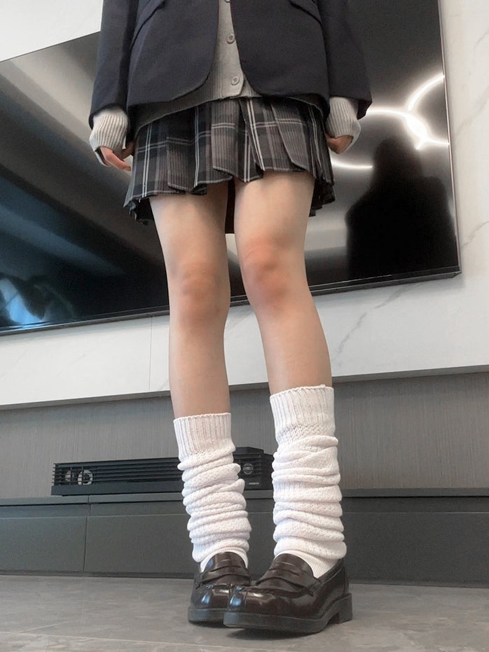 Uniform Calf JK 60CM/100CM Socken Stricklänge Weiß