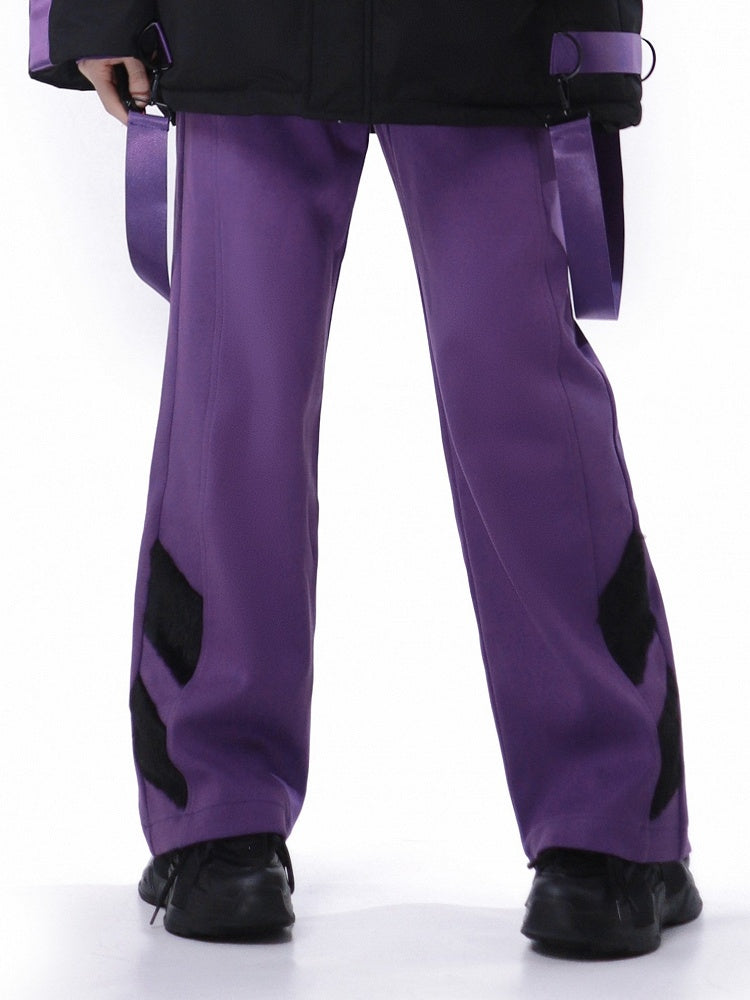 Winter Jirai Sweater Purple Kei Fleece Pants