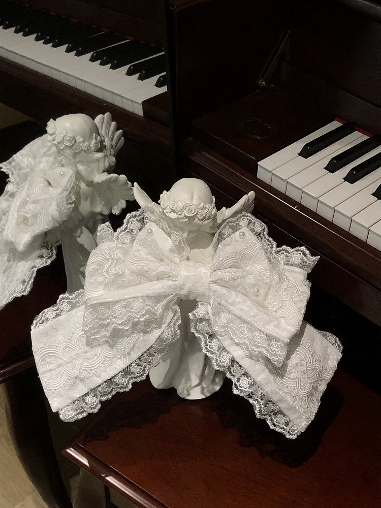 KC White Bowknot Lolita Blue / Pink