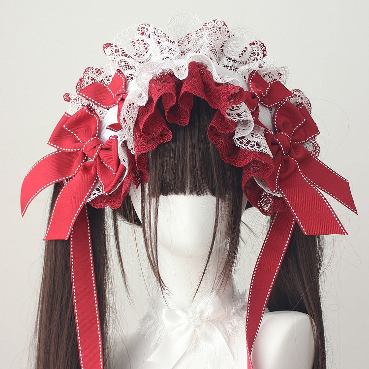 Hairband Lace Bow Ruffled (Multi-Colorways)