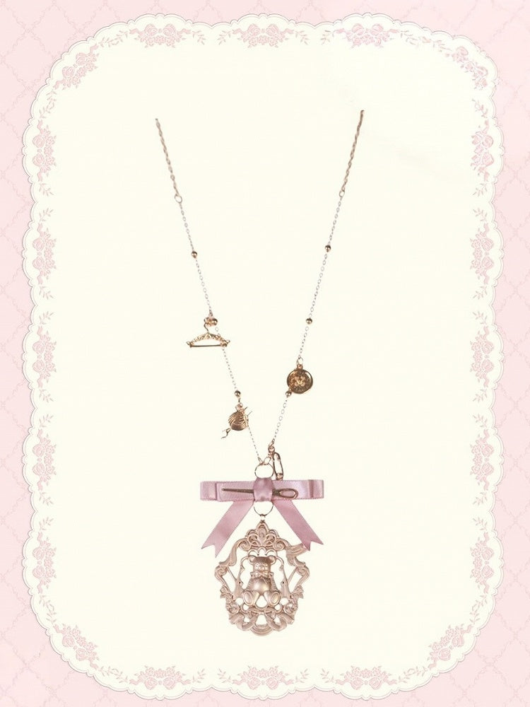 Elegant Gold Lolita Necklace with Bear - Treasure House