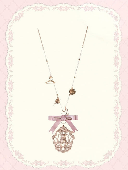 Elegant Gold Lolita Necklace with Bear - Treasure House