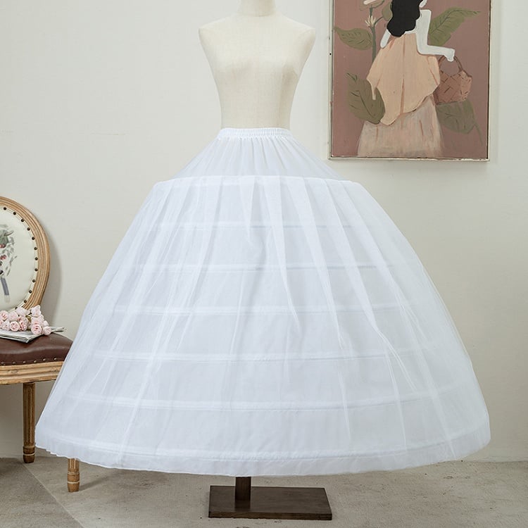 White 112cm Hime Lolita Boned Petticoat | Manilo