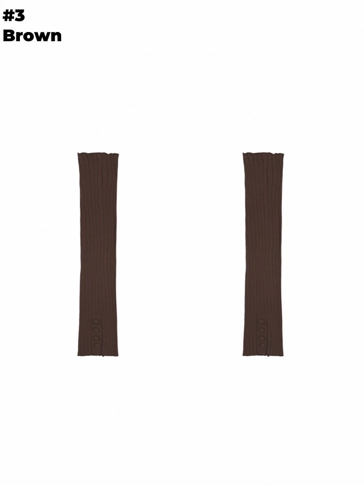 Beinwärmer mit selbstbindenden Trägern in Grau/Beige/Braun/Schwarz