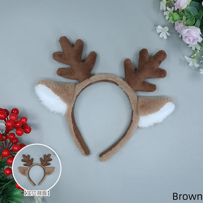 Plush Themed KC Lolita Brown / Cute White Ear Deer Christmas