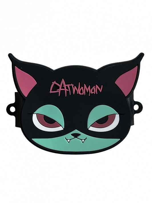 Pink Black Green Clip Phone Mobile Back and Gothic Cat