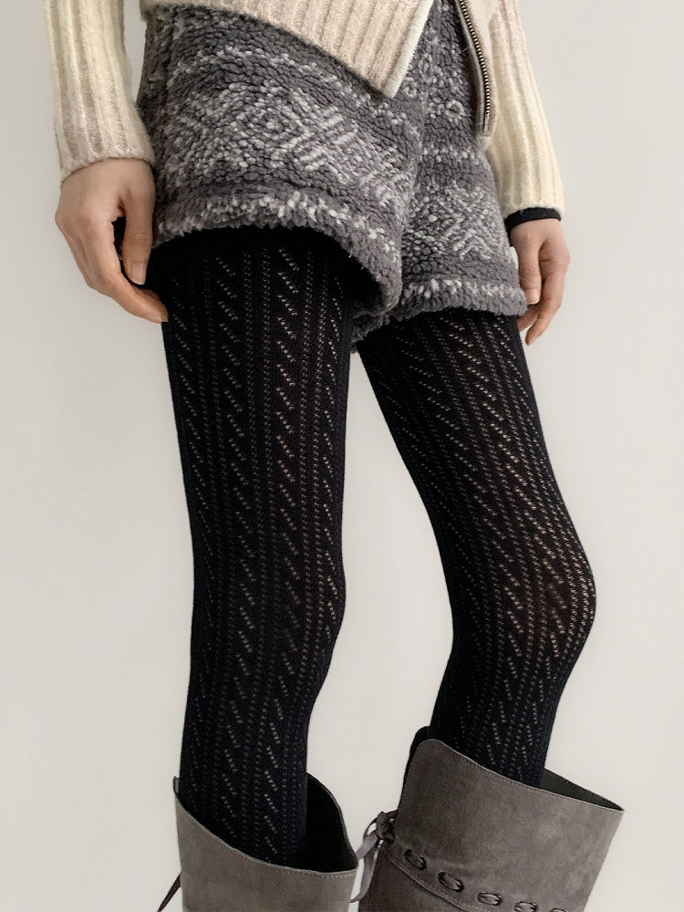 Cuff Tights Colors) Cable Knit (3