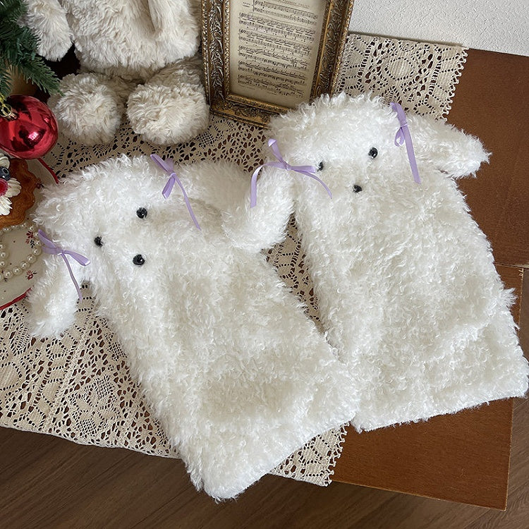 Puppy-Ear Leg 6-Color Warmers Plush