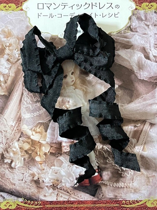 Details Ribbon 9 Twist – Lolita Color Ruffled Bow Hairclip