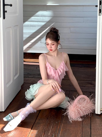 ふくらはぎディテール スパンコールソックス ホワイト