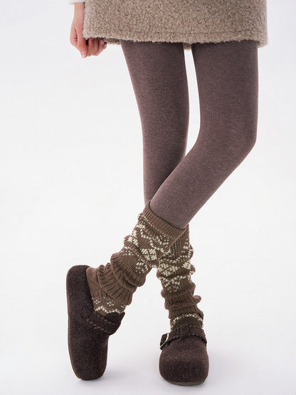 Jambières cache-pieds Fair Knit à 4 couleurs, style Île