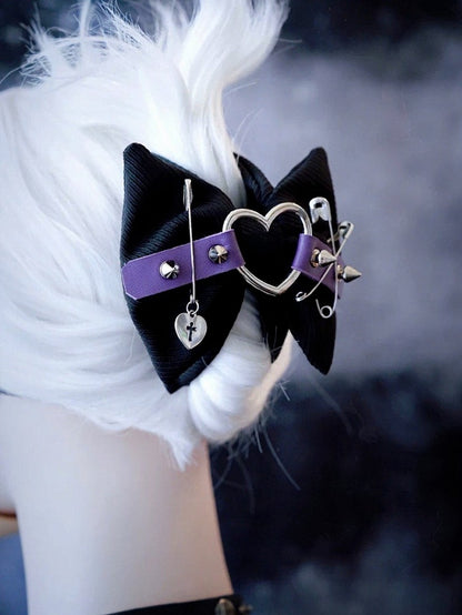 Handmade Hair Claw Clip with Bow Accents - Strange Sugar