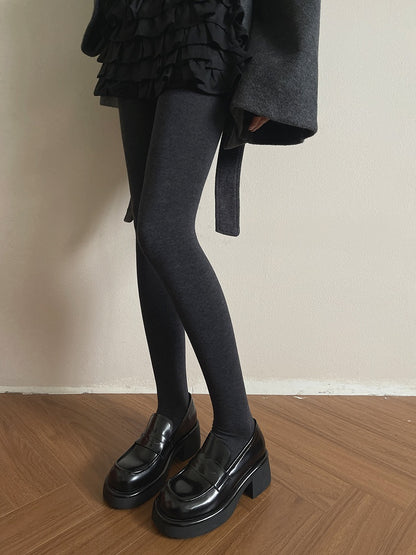 4 Warm Simple Elastic Colors Tights