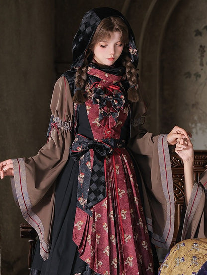 Classic Brown Bell-Sleeve Lolita Blouse - Neoludwig