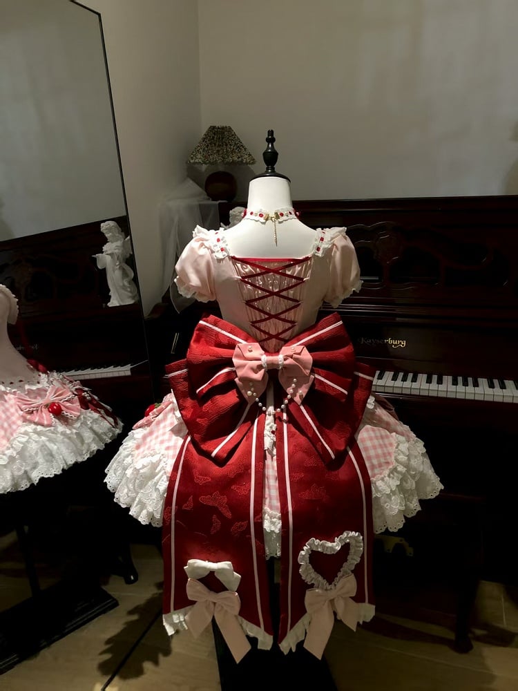 Train Lolita Red Bow Oversized Sweet
