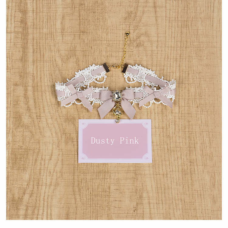 and Rhinestone Kei Crescent Bowknot Moon 5 Decor Jirai Star with Options Choker Color