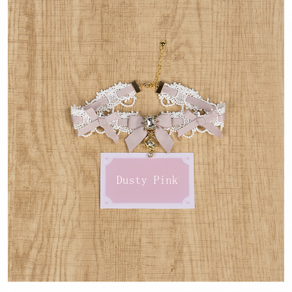 and Rhinestone Kei Crescent Bowknot Moon 5 Decor Jirai Star with Options Choker Color