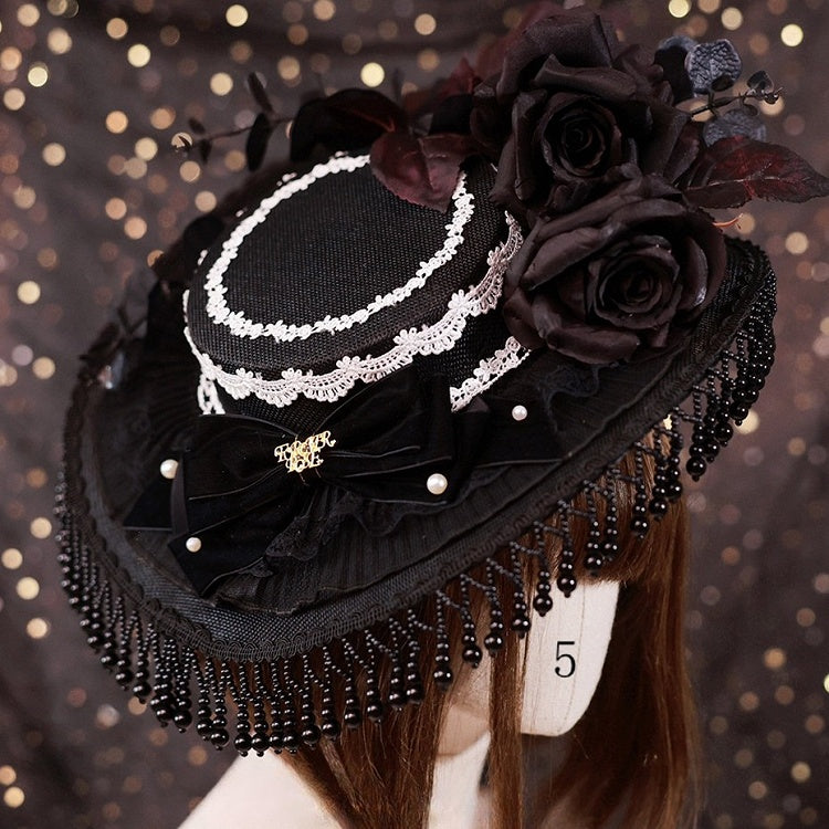トリムゴシック11花柄レースハットビーズエレガントオプションデザインチャーム