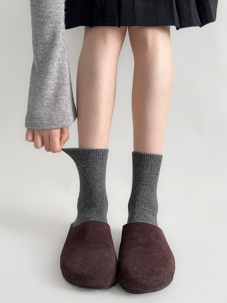 Socks Ribbed Warm Crew (5 Colors)