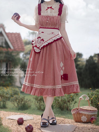 Pleating Puff Details with Blouse Sleeves Beige See-through