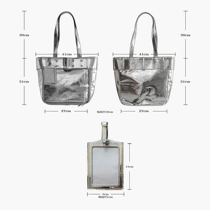 Accent Belt Bag Tote with Ita Silver Polished