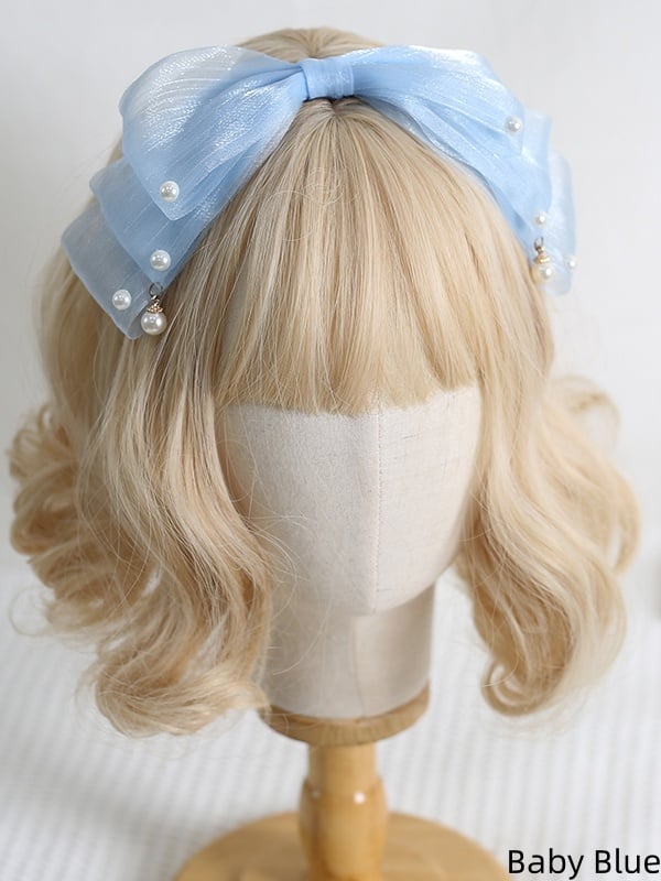 Lolita with Cute Bowknot 13 Pearlescent Decorations KC Colors Gauze Bead