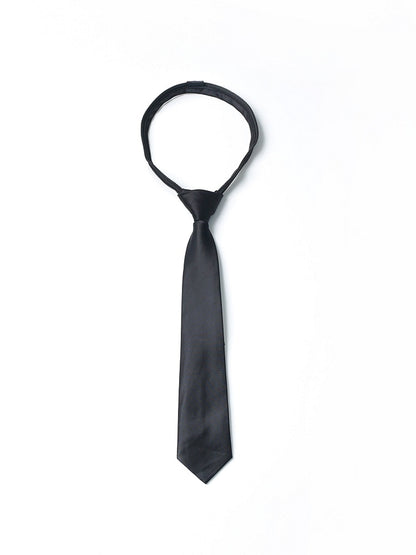 Black Zipper Necktie - PINK SAVIOR