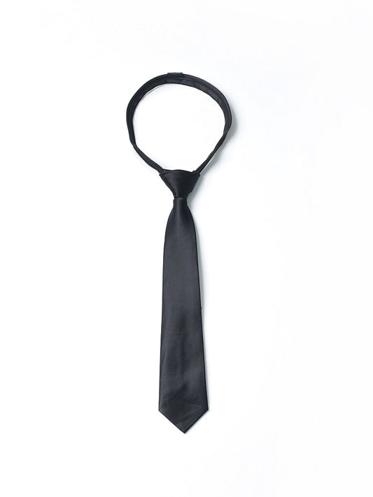 Black Zipper Necktie - PINK SAVIOR