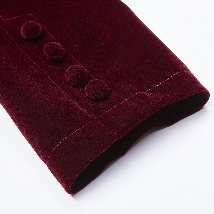 Red Gothic Mid Length Coat