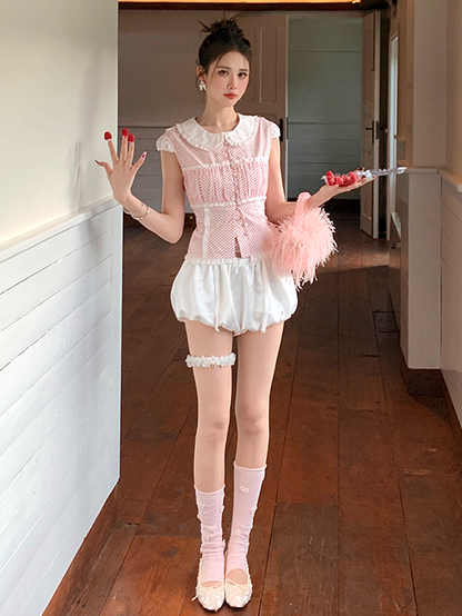 Pink/White/Green/Blue/Light Bowknots Leg Grey/Dark Ballet Warmers Style Grey/Black Beaded