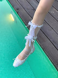 Bowknot Socken Lila/Schwarz/Rosa/Weiß/Grün/Spitze