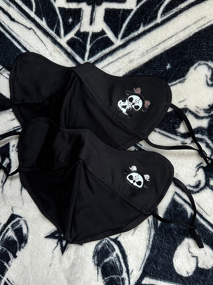 Reaper Gothic Protection Grim Black Sun White Print and With Mask