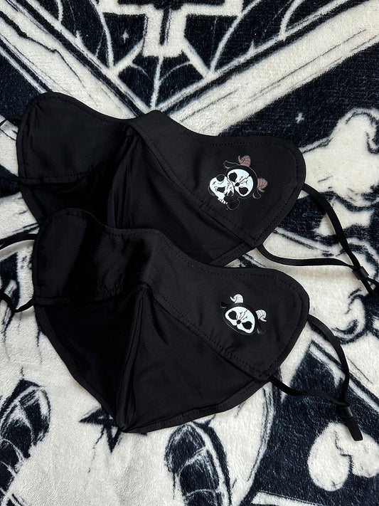 Reaper Gothic Protection Grim Black Sun White Print and With Mask