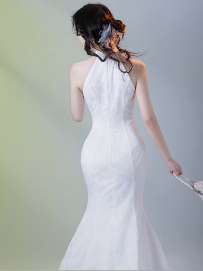 Moonlight Lace Outwear Fairy Style Long Mermaid Dress - sijinstudio