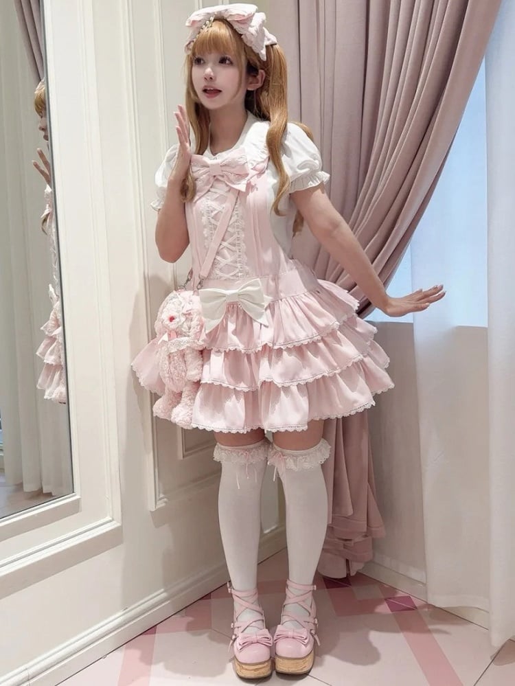 with Chain Beaded KC Wine Red/Black/Pink Bowknot