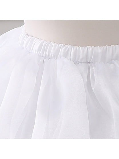 Adjustable Fish Bone Petticoat in Black/White for Daily Wear - Lolita Wind Story