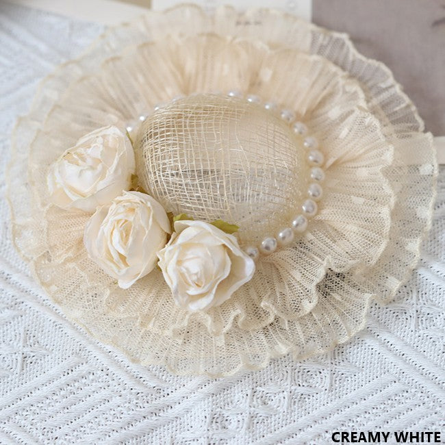Hat Lolita Options Mini Color Details Bead Design Floral With 11