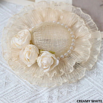 Hat Lolita Options Mini Color Details Bead Design Floral With 11