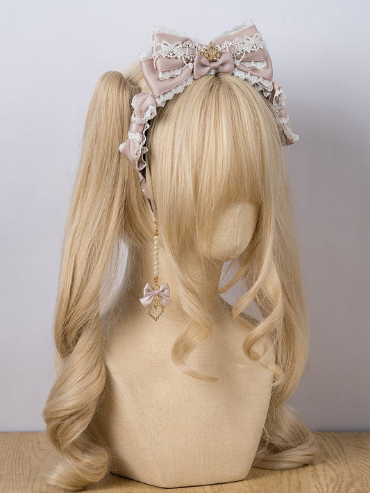 Bow Jirai Kei Chain Accessory Hair Tassel Short Colors Bead 4