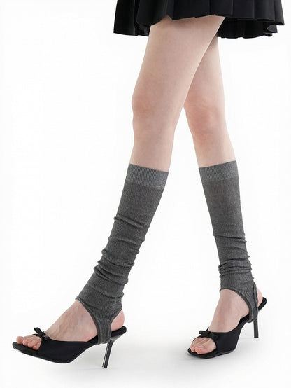 Ribbed Trim Striped Calf Socks in 5 Colors - ModaSwings